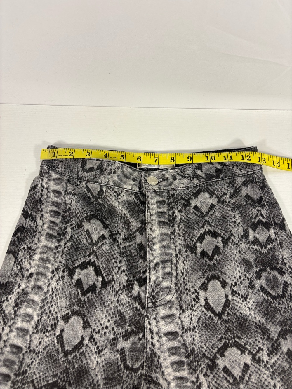 We The Free Free People Snakeskin Mega Flare Bell Bottom Jeans 27 View 5